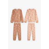 Penti Kız Çocuk Sevimli Leopar Pamuklu Uzun Kollu 2'li Pijama Takımı
