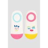 Penti Kız Çocuk Smiley Mode 2li Suba Çorap - 31 - 34 - Beyaz - Pembe