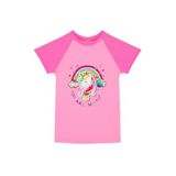 Penti Kız Çocuk Unicorn Desenli Uv Üst Mayo,Açık Pembe 5-6 Yaş