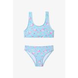 Penti Kız Çocuk Unimermaid Unicorn Desenli Halter Bikini Takımı