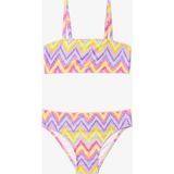 Penti Kız Çocuk Zigzag Bandeau Bikini Takımı - Renkli