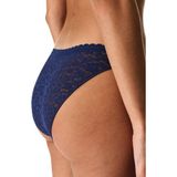 Penti Lacivert Easy Lace Dantel V Model Slip Külot Pamuk Pratik Günlük Kullanım