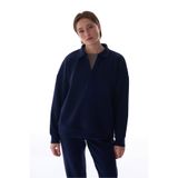 Penti Lacivert Polo Yaka Modal Sweatshirt