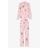 Penti Lila Happiness Ayı Desenli Uzun Kollu Gömlek Pantolon Pijama Takımı