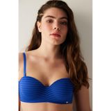 Penti Lotus Nude Colors Mavi Balenli Straplez Sütyen, PL91JUBV23IY-BL19