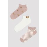 Penti Mini Bear 3 lü Patik Çorap - Pembe - Standart