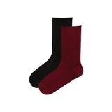 Penti Modal Karışımlı Rahat Lastik Siyah&Bordo Soket Çorap - Siyah - Bordo - Standart