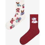 Penti New York Puppy 2li Beyaz Kırmızı Soket Çorap - Beyaz - Kırmızı - 36 - 40