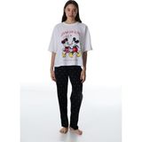 Penti Optik Beyaz Lic Share The Love Pamuklu Pantolon Pijama Takımı