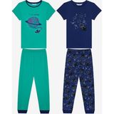 Penti Pamuklu Erkek Çocuk Cat Galaxy 2li Çok Renkli Pamuklu Pijama Takımı - 6 - 7 Yaş