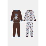 Penti Pamuklu Erkek Çocuk Hedgedog 2li Çok Renkli Pijama Takımı - 3 - 4 Yaş