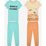 Penti Pamuklu Erkek Çocuk Mars 2li Çok Renkli Pijama Takımı - 6 - 7 Yaş
