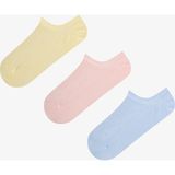 Penti Pastel Elmas Geometrik Desenli Pamuklu Jakarlı 3 Çift Sneaker Çorap - 36 - 40