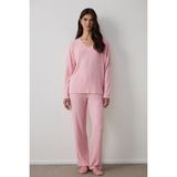 Penti Pembe Cozy Pink Pantolon Termal Etkili Pijama Takımı - S