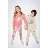 Penti Pembe Kız Çocuk Caturday Night Uzun Kollu Pamuklu 2'li Pijama Takımı
