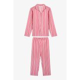 Penti Pembe Kız Çocuk Pink Cozy Club Uzun Kollu Düğmeli Pamuklu Gömlek Pijama Takımı