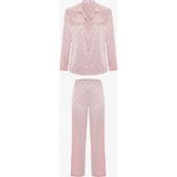 Penti Pembe Quinn Saten Düğmeli Gömlek Pantolon Pijama Takımı