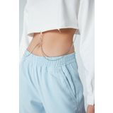 Penti PHQHKY9G21SK-WT4 Kırık Beyaz Crop Chain Detailed Sweatshirt