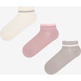 Penti Pretty Frill 3lü Beyaz Pembe Patik Çorap - Standart