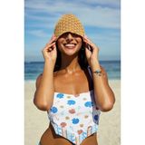 Penti Santorini Scarf Deniz Kabuğu Desenli Dokulu Bikini Üstü - 34 - Renkli