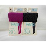 Penti Simli - Elmas 2'li Kız Çocuk Külotlu Çorabı - Siyah - Fuşya - 4 - 5 Yaş
