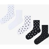 Penti Siyah Beyaz Relax Dotted 5li Soket Çorap - 36 - 40