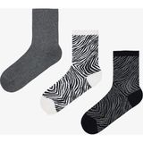 Penti Siyah Classy Zebra 3lü Soket Çorap - 36 - 40 - Çok Renkli