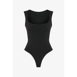Penti Siyah U Yaka Yumuşak Dokulu Bodysuit