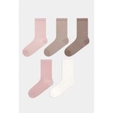 Penti Soft Line 5li Bej Beyaz Soket Çorap - Standart - Ten