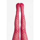 Penti Tango Kırmızı Pretty Dotted Daisy Külotlu Çorap - 1