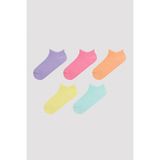 Penti Vibrant Colors Çok Renkli 5li Patik Çorap - Standart