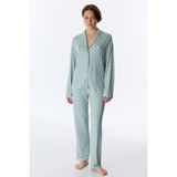 Penti Yeşil Alia Gömlek Çiçekli Uzun Kollu Pijama Takımı