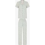Penti Yeşil Leopar Kısa Kollu Gömlek Pantolon Pijama Takımı - Çok Renkli - 2XL