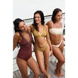 Penti Yeşil Montana Üçgen Fit Dokulu Bikini Üstü - 42 - Çok Renkli