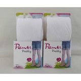 Penti Yüksek Pamuk Oranı Knitwear 2'li Külotlu Çocuk Çorabı - Kız Çocuk Külotlu Çorap - Beyaz - 11 - 13 Yaş