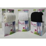 Penti Yüksek Pamuk Oranı Knitwear 3'lü Külotlu Çocuk Çorabı - Kız Çocuk Külotlu Çorap - Siyah - Beyaz - Vanilya - 6 - 8 Yaş