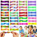 PenVinoo 40 Paket Karışık Renkli Mermer Örgü Fidget Oyuncakları, Fidget OY Stres Giderici oyuncak, Odak Geliştirme, Mermer ve Örgü Fidget'ları ADHD ADD OCD Otizmi Otizmi olan Yetişkinler ve Çocuklar için