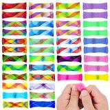 PenVinoo 42'li Paket Karışık Renkli Mermer Örgü Fidget Oyuncakları, Fidget OY Stres Giderici oyuncak, Odak Geliştirme, Mermer ve Örgü Fidget'ları ADHD ADD OCD Otizmi Otizmi olan Yetişkinler ve Çocuklar için