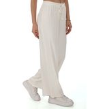 Penye Bizden Flosh Viskon Oversize Pantolon-Krem - 2XL