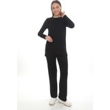 Penye Bizden Kadın Viskon Full Likra Tunik-Siyah - 2XL