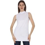 Penye Bizden Viskon Kolsuz Tunik -Beyaz - XL