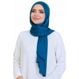 Penye Boyun Kapamalı Şal Başörtü Hazır Giyim Turban Esnek Jersey Şal Turkuaz
