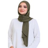 Penye Boyun Kapamalı Şal Başörtü Hazır Giyim Turban Esnek Jersey Şal