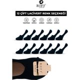 Penye Kadın Suba Babet Çorap Dikişsiz Terletmeyen Rahat Görünmez Çorap 12’li Paket - 36 - 41 - Lacivert