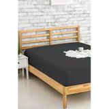 Penye Lastikli Çarşaf Pamuklu Jersey Battal Kişilik 180X200cm Antrasit