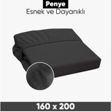 Penye Lastikli Çarşaf Pamuklu Jersey Çift Kişilik 160X200CM Antrasit