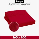Penye Lastikli Çarşaf Pamuklu Jersey Çift Kişilik 160X200CM Bordo