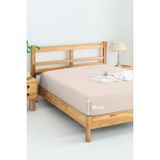 Penye Lastikli Çarşaf Pamuklu Jersey Tek Kişilik 100 x 200 cm Krem