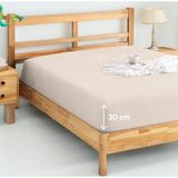 Penye Lastikli Çarşaf Pamuklu Jersey Tek Kişilik 100X200cm Krem