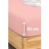 Penye Lastikli Çarşaf Pamuklu Jersey Tek Kişilik 100X200cm Pembe